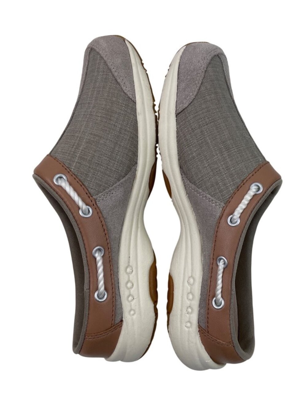 Easy Spirit Womens Travelport Casual Slip-On Mule Clogs Brown & Beige Size 7.5 - Picture 6 of 10